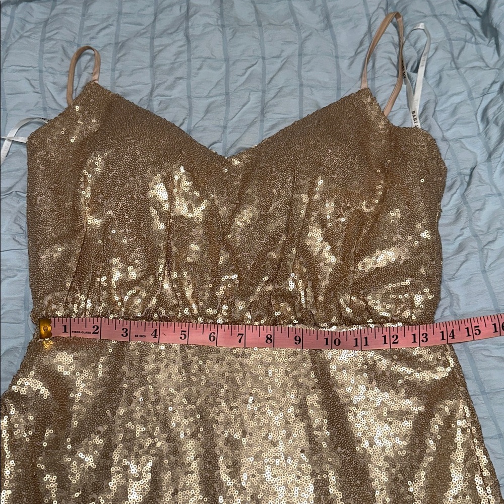 GOLD SEQUIN BARI JAY GOWN - Picture 3 of 16